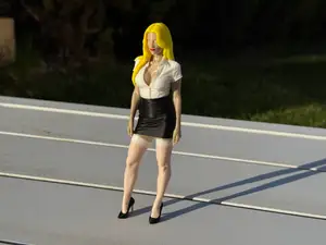 Stylish Office Lady Figurine - sexy girl