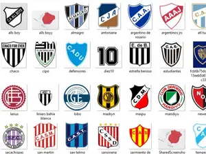 Pack 58 Cortantes de Escudos de Fútbol Argentino