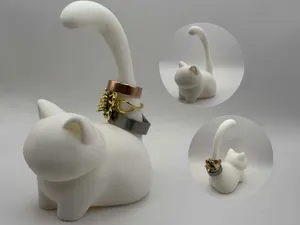 Cat Tail Holder – simple sitting cat