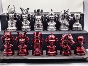 Samurai Warrior Oni Chess Set|Feudal Japan Pieces