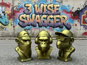 The 3 Wise Urban Apes – Hear No Evil (Headphones)