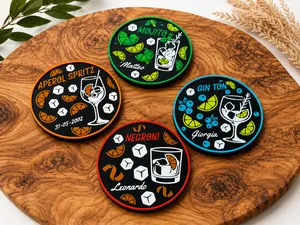 Set sottobicchieri cocktail + nome personalizzato