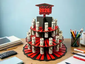 Graduation 2026 Desktop Cash Gift Cake Stand