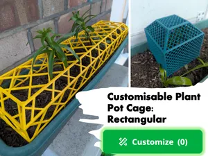 Customisable Plant Pot Cage: Rectangular