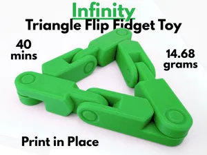 Infinity Triangle Flip Fidget Toy (Print in Place)