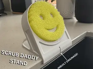 Scrub Daddy Holder - With inbuilt drain!