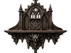 Gothic Pentagram Wall Shelf