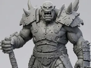 Grimdark Ork Warboss – Cyber-Scavenger Warlord