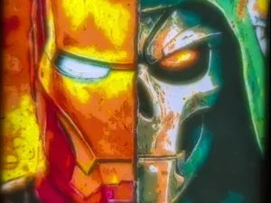 Ironman/ Doomsday mask color litho