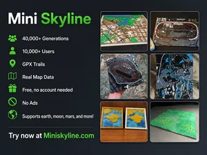Mini Skyline: Real City / Planet to 3D Print