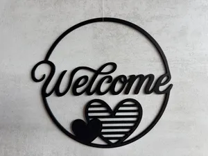Welcome Türschild und Türkranz