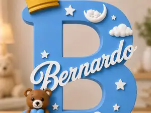 A letra B de Bernardo decorada