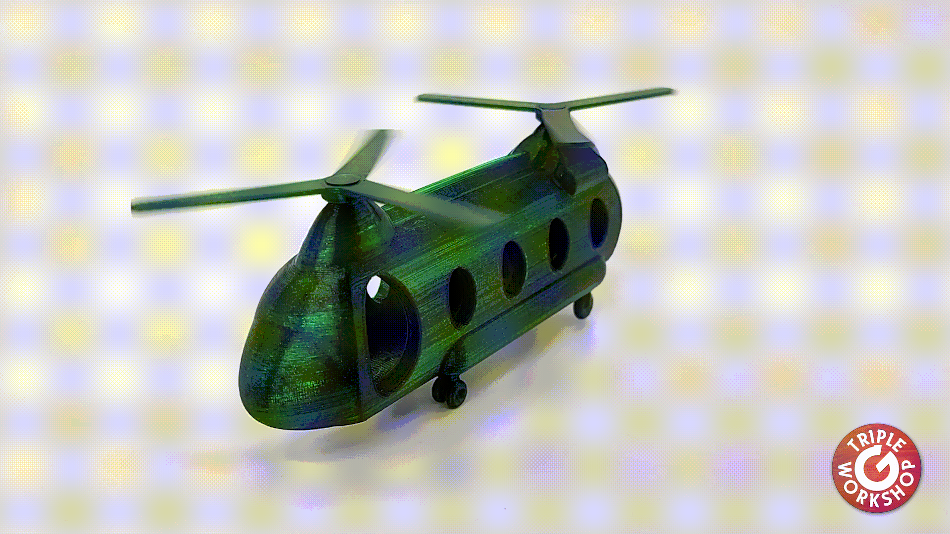 Chinook Helicopter 3 Blades - No Supports - PiP
