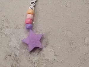 Star bead for bracelet or necklace