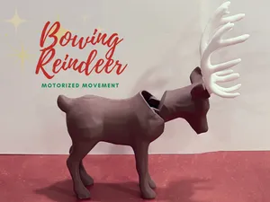 Holiday Bowing Reindeer - Motorized Action