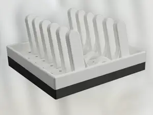 Dish drying rack with a water tank