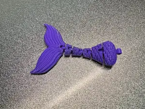 Scalable Fish/Mermaid Tail Keychain with Hinges