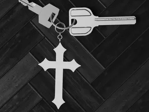 Gothic Cross Chrome Heart Style