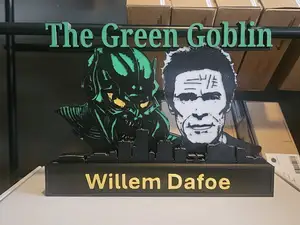 Willem Dafoe The Green Goblin with skyline