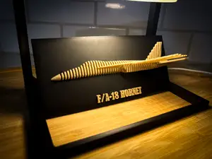F18 Fighter Jet - Layered Art Sculpture