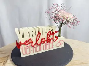Romantic Vase Decor - Verliebt Verlobt Verheiratet