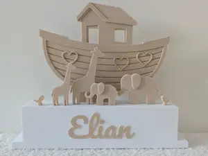 Customizable Name - Noah's Ark Nursery Decor