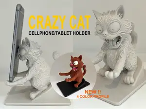 Crazy Cat Cellphone/Tablet Holder Stand
