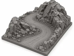 1:64比例越野车障碍展示架一盘出(名字为穿越灰岩峡谷)