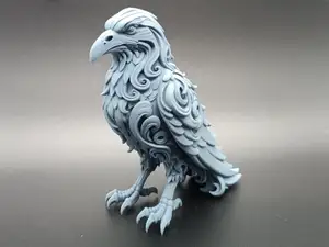 Elegant Raven Statue