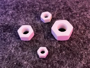 M2–M22 Hex Nuts Set – 3D Printable