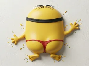 ¡Minion Aplastado contra la Pared! Divertida
