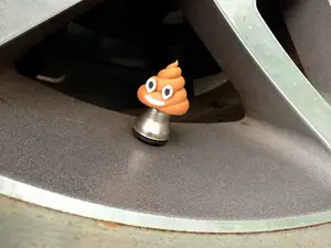 Valve Stem Caps : Poop Emoji! For Cars and Bikes