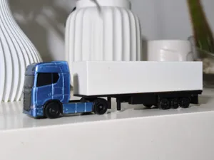 1:64 Box semi trailer for trucks