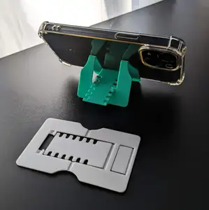 Ultra-thin card phone stand. Only 5g of filament!