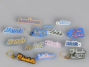 Customizable 3D name, international, three colors 