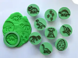 Dinosaur Playdough Stamp Set and cutter