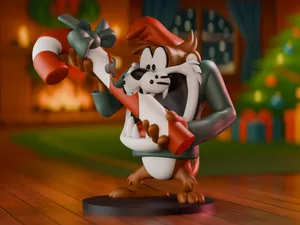 Looney Tunes Tasmanian Devil Taz Christmas Art
