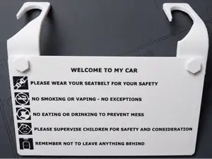 Taxi rules board / No food No drinks board