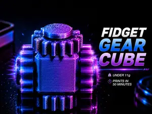 Fidget Gear Cube – Mechanical Desk Toy