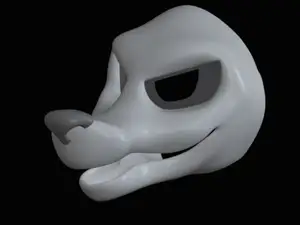 Canine base with eyes made by saberwolfstudio