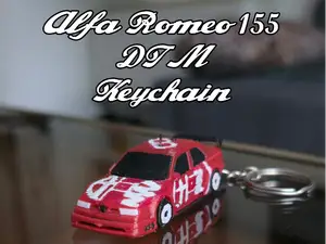Alfa Romeo 155 DTM Keychain (working wheels)
