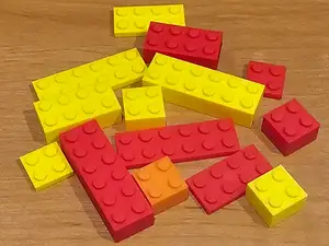 Building blocks, construction bricks like LE GO