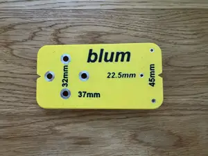 Drill jig for blum cabinet hinges