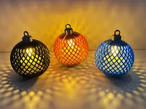Meshed Christmas Ornaments - Tea Light Compatible