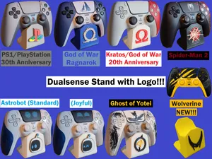 Dualsense Stand! PS1, Astro, GoW, SM2, GoY, Wolv