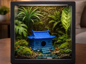 Zen Temple Hide – Japanese Pagoda Terrarium Décor