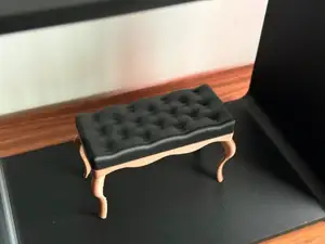 Detail Baroque Tufted Cushion Bench Scaleble 手办椅