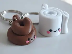 Toilet Paper and Poop Couple Set