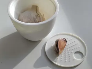 Garlic storage box with Rubbing Lid