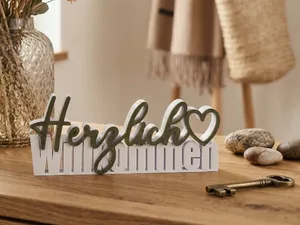 Schriftzug "Herzlich Willkommen" | Geschenk | Deko